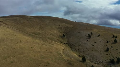 Aerial view of the Rasos Peguera mountain range.