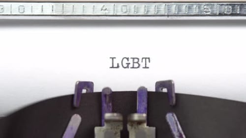 LGBT Typed on a Vintage Typewriter