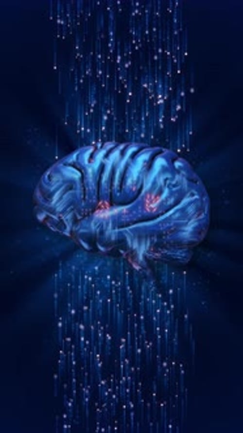 Digitale Gehirndatenströme Datenströme Künstliche Intelligenz Binärer Datenfluss Neuronale Verbindungen