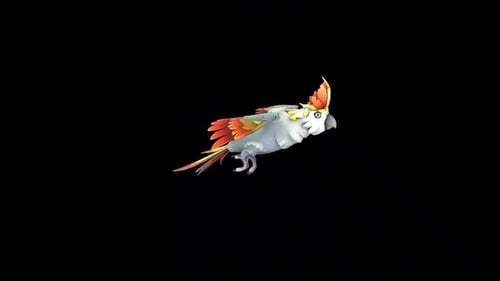 Animated Parrot Flying with Flapping Wings