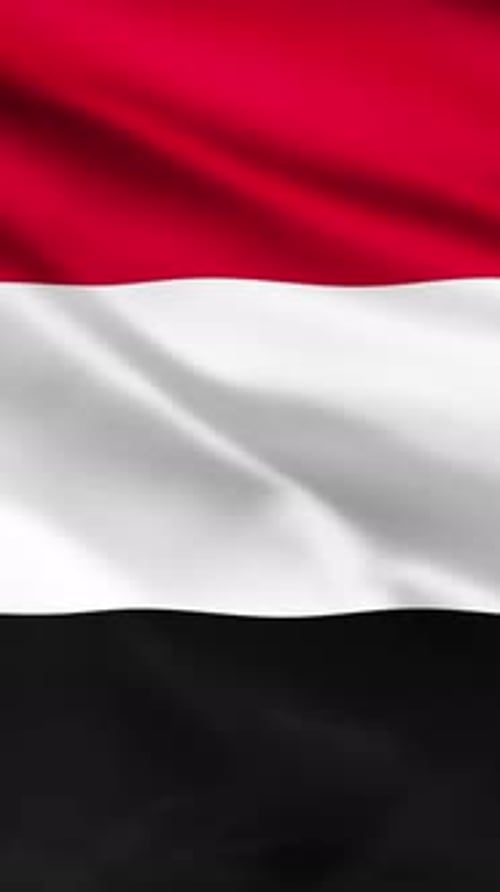 Realistic Waving Vertical Flag Loop Animation