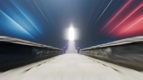 3d render of the fantastic gates of paradise, endless loop