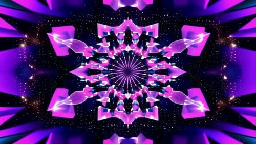 Neonkaleidoskop Vj Loop, abstrakte bewegte Grafik, Mandala An