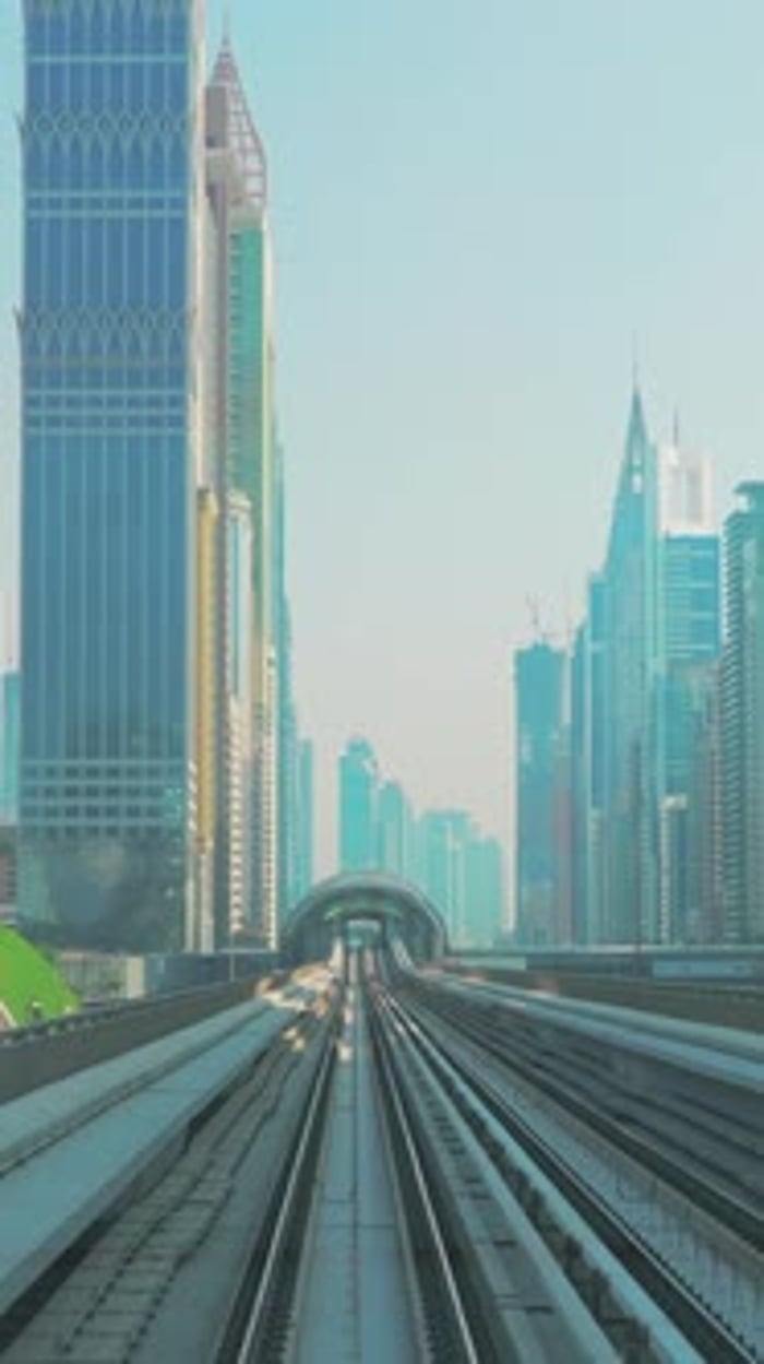 Dubai UAE United Arab Emirates, Buildings Stock Footage ft. dubai metro ...