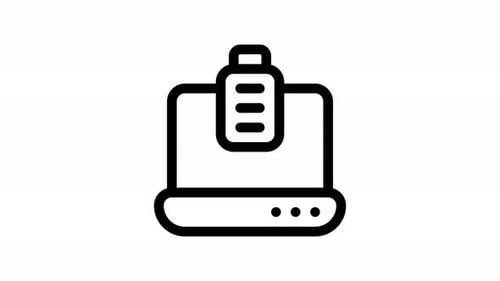 laptop line icon animation