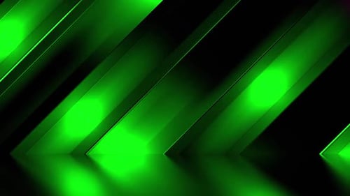 Dynamic Abstract Geometric Green Magenta Light Reflection Background Loop