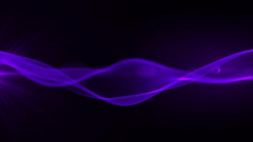 Purple Abstract Particles Wave Background Loop V7