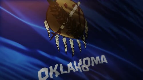 Oklahoma State Flag Realistic Waving Animation