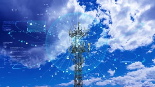 5G Base Station Actively Transmitting Network Signals