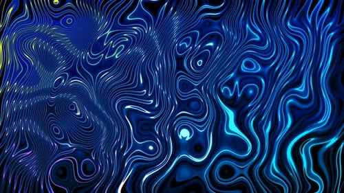 Glowing Blue Neon Lines Abstract Motion Background
