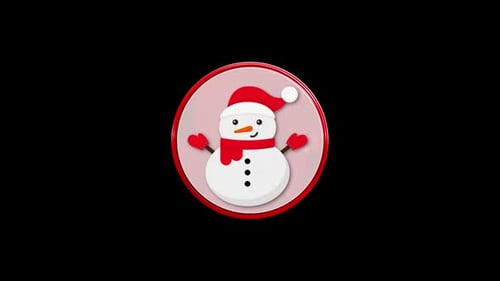 Snowman Circle Icon