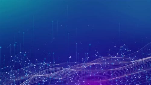 Futuristic Digital Network Data Flow Background