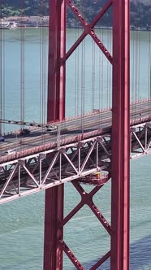 25th April Bridge at Lisbon in Lisbon District Portugal.