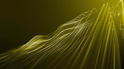 Dynamic Strings Flowing On Yellow