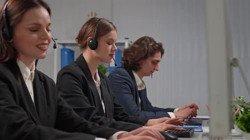 Professional Call Center Team Providing Excellent Customer Support