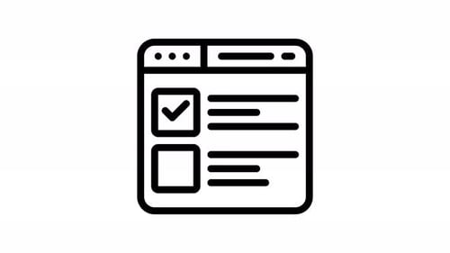 Animation des Online-Umfragezeile-Symbols