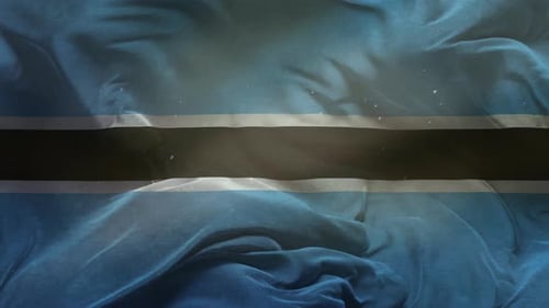 Abstract Waving Fabric Flag Background with Central Horizontal Stripe