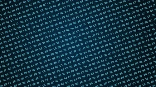 Moving Hex Code Digital Data Background Loop