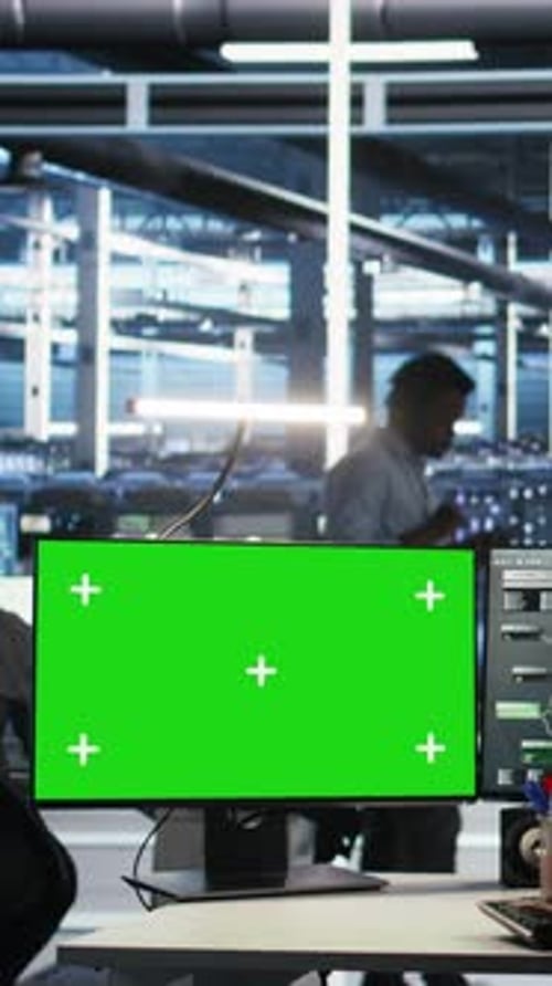 Vertical Video Server Farm Engineer Using Node Tree Systems on Green Screen PC