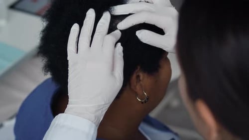 Clinical Scalp Check Procedure in Dermatology Office
