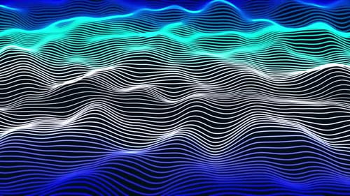 Abstract Wavy Glowing Lines Digital Background