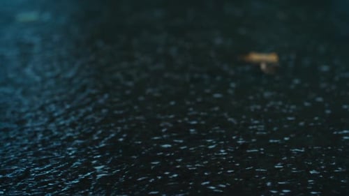 Rippling Water Reflecting Abstract Light at Night