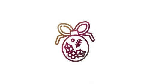 Animated Christmas Ball icon Alpha Channel