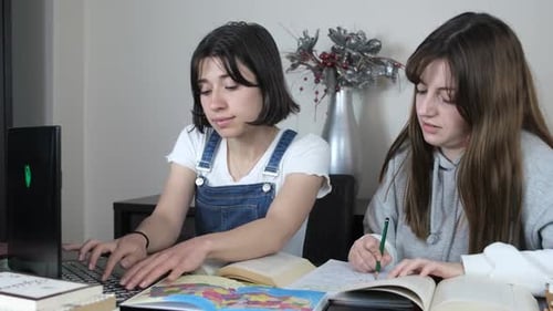 Studying with Laptop