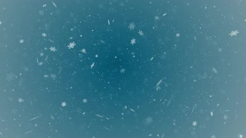 Winter Snowfall Background Loop with Falling Snowflakes