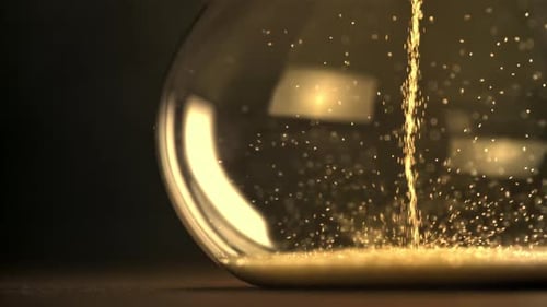 Super Slow Motion Hourglass Filmed on a Highspeed Camera at 1000 Fps