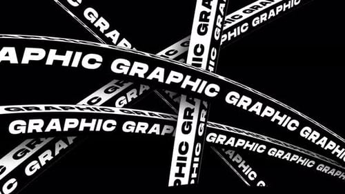 Dynamic Abstract Graphic Text Ribbons Animation