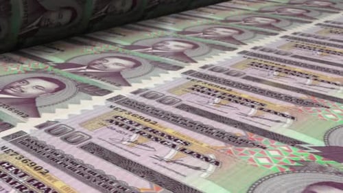 Banknotes Printing Press Money Production Process