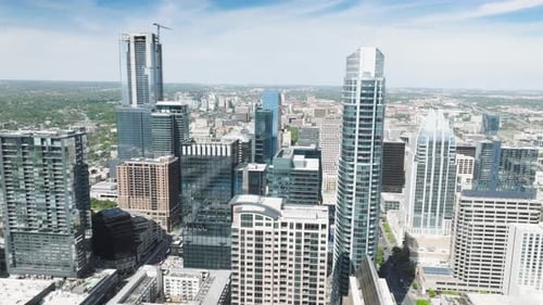 Prestige Residential Scenic View Property USA Aerial Modern Buildings in Austin