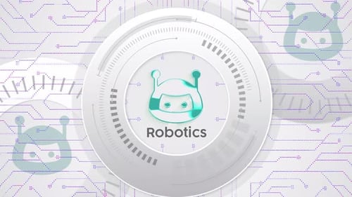 Robotic Icon With Light Hud Animation