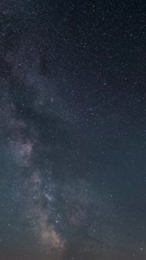 Milky Way Galaxy and Stars in Night Sky, Vertical Astronomy