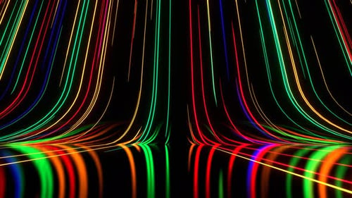 Mehrfarbiger abstrakter Hintergrund mit Neonlinien VJ Loop l 4K