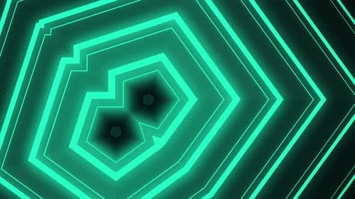 Seamless Neon Geometric Tunnel Looping Background
