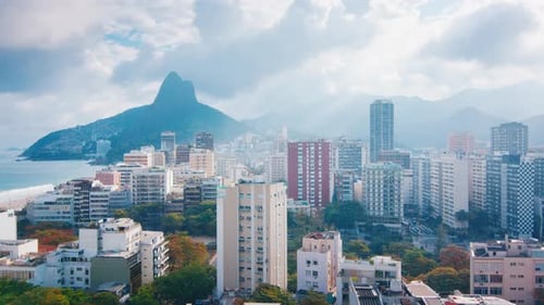 Rio de Janeiro. Timelapse da cidade do Rio de Janeiro vista de Ipanema.
Brasil