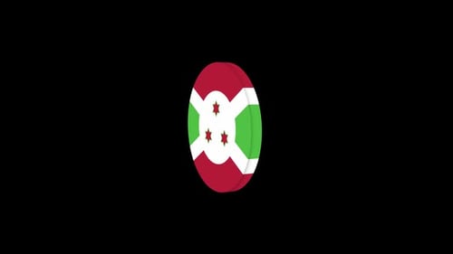 Animated Burundi Flag Circle Icon