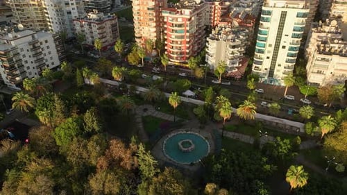 Vista aérea, panorama de la ciudad de Alanya, Turquía