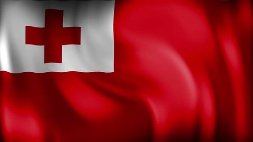 Rundtour mit der Flagge von Tonga