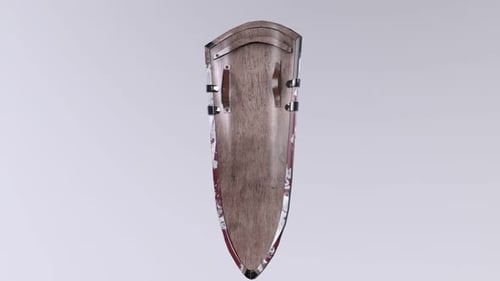 Shield 3d object rotating loop