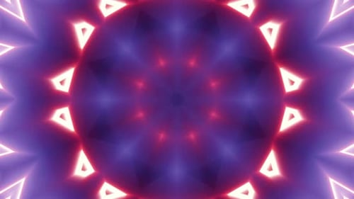 Abstract Neon Geometric Kaleidoscope Background Loop