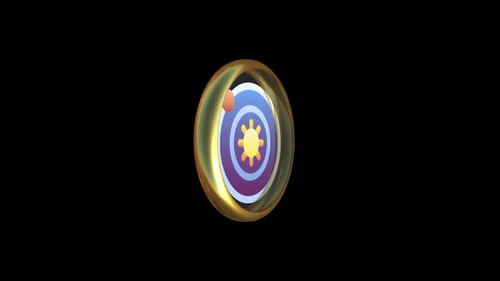 Animated 3D Solar System Icon Rotating Loop