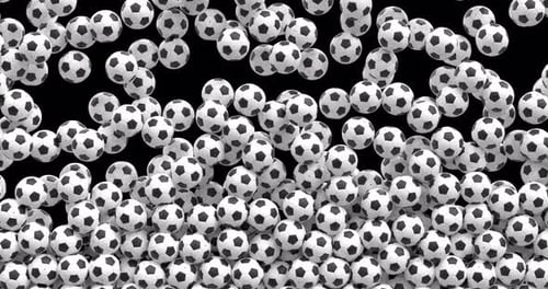 3d Soccer Balls Transitions Horizonal