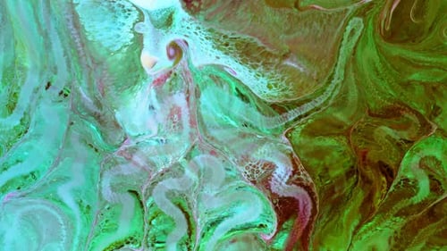 Tinta de pintura abstrata espalhada na superfície leitosa 73