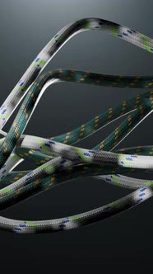 Fluid Twisting Abstract Ropes Loop Animation