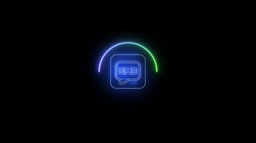Neon massage box icon animation Vd1753