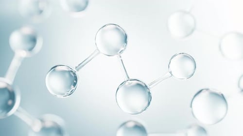 Modern Glassy Molecular Structure Animation Loop