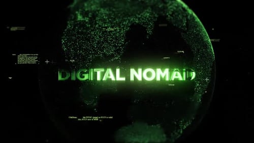 Futuristic Digital Data Globe Text Reveal